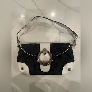 Kathy Van Zeeland Black and White Handbag